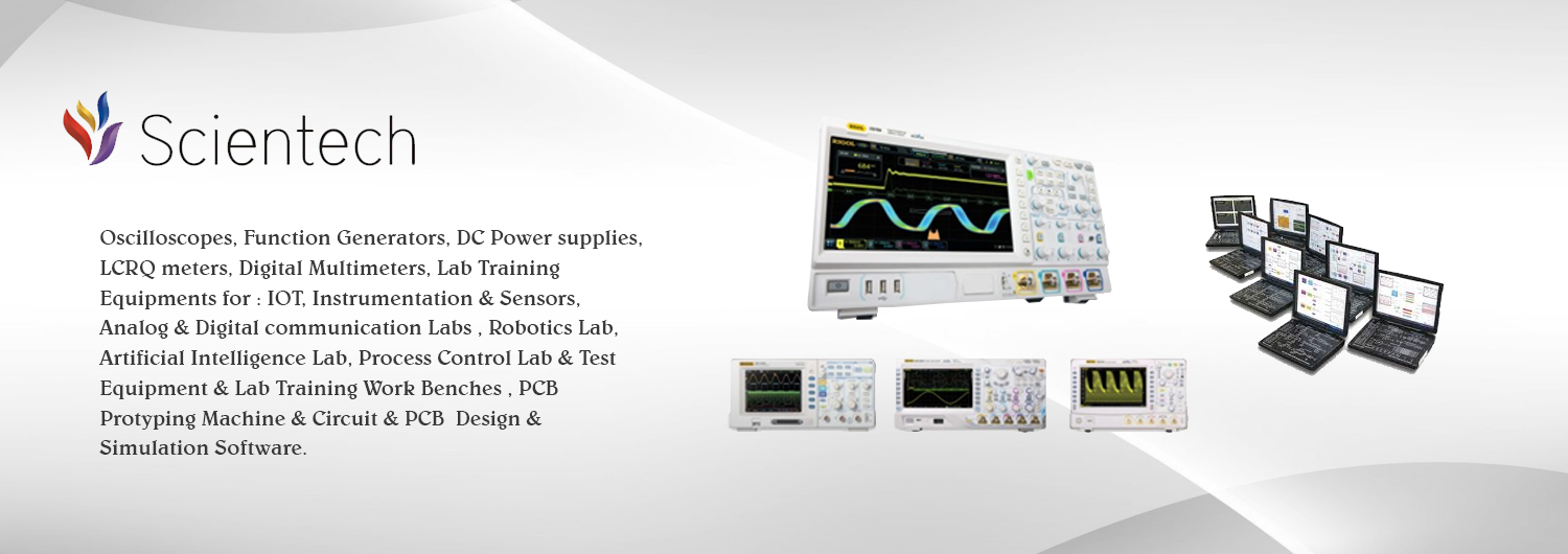 Scientech - Oscilloscopes, Function Generators, DC Power Supplies, LCRQ meters, Digital Multimeters, Lab Training Equipments